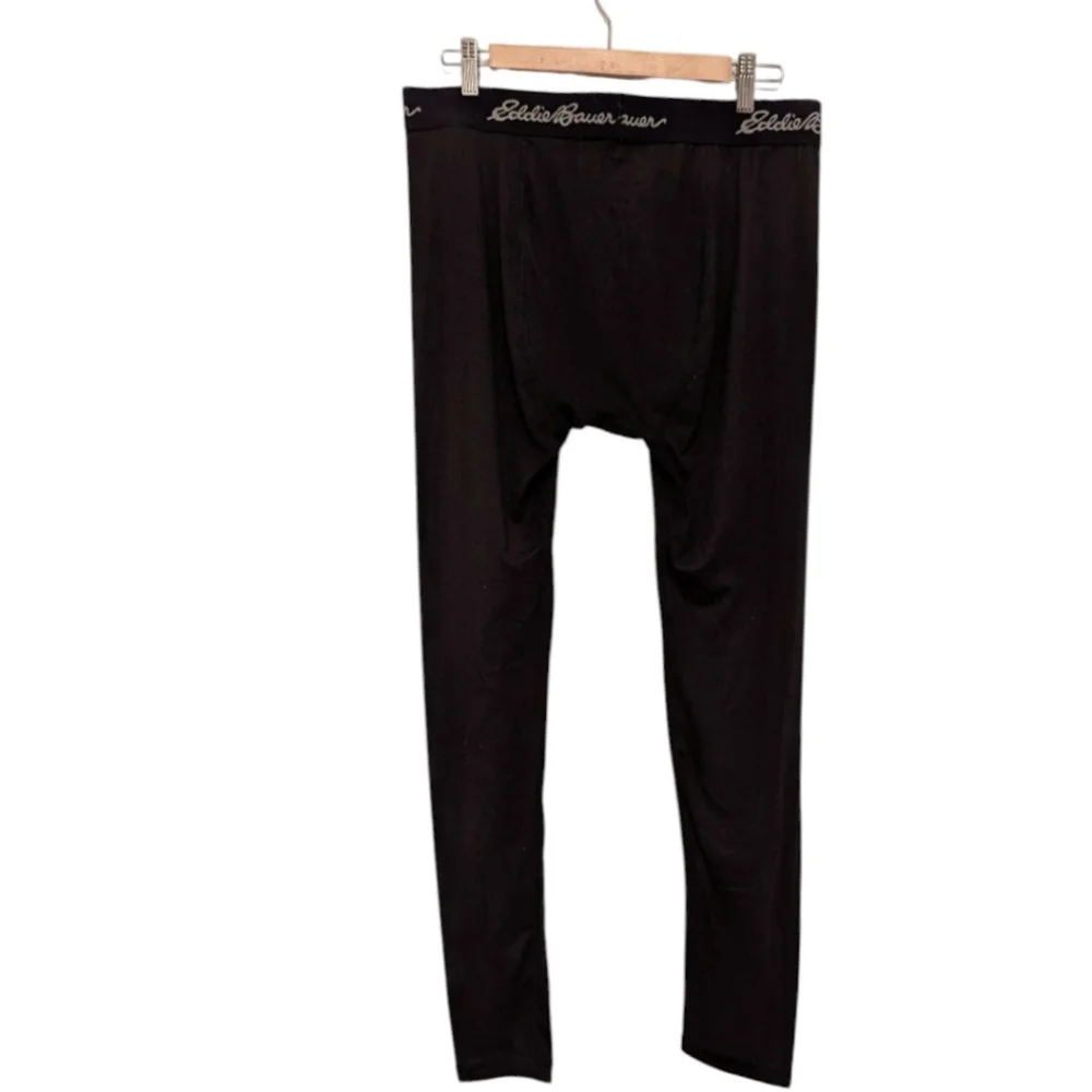 EDDIE BAUER Base Layer Tights Black Midweight Running Leggings XL